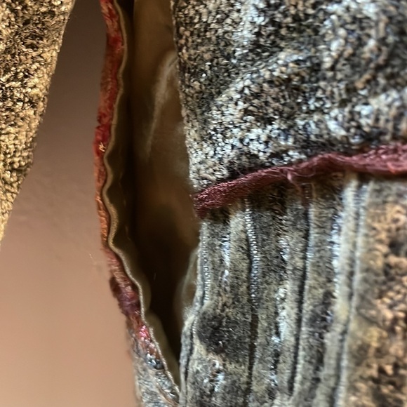 Flashback Patchwork Fall Motif in Rich Rust and Multi Jewel Color Jacket - Picture 11 of 12